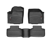 Передние и задние коврики салона для автомобиля Land Rover Evoque (2011-). 44404-1-2 Weathertech, комплект 4 шт., цвет черный