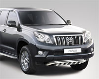 Защита переднего бампера с защитой картера. Нержавеющая сталь для автомобиля LC Prado 150 2009-/2013-. Оригинал Toyota. NL15571108