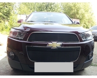 Решетка радиатора для автомобиля Chevrolet Captiva 2012-(июнь) 2013 (2 шт) black. ZR.CH.CAP.12-13.b