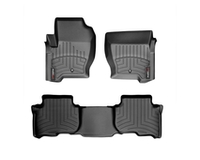443621-440462 Weathertech коврики передние и задние автомобильные полиуретановые, комплект 4 шт., цвет черный. Для автомобиля Land Rover Discovery (2008-2012)