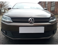 Сетка в бампер на автомобиль Volkswagen Jetta VI 2010- black. ZR.VW.JET.VI.10.b