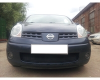 Сетка в бампер для автомобиля Nissan Note 2005-2008 black. ZR.NIS.NOT.05-08.b