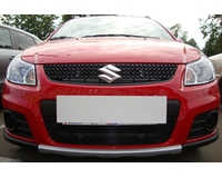 Защита радиатора на автомобиль Сузуки SX4 hb 2011-2013 рестайлинг black. ZR.SUZ.SX4.HB.11.b