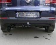 Установка съемного фаркопа Thule 491400 и блока Pandora TCM6 на автомобиль Volkswagen Tiguan 2014г.в.