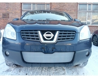 Решетка на радиатор на автомобиль Nissan Qashqai 2006-2010 chrome. ZR.NIS.QAS.06-10.c