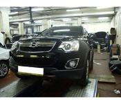 Opel ANTARA 2012 установка порогов Can Otomotiv (Alyans), дефлекторы окон EGR, коврики салона Nortplast