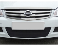 Защита радиатора на автомобиль Nissan Almera 2013- black. ZR.NIS.ALM.13.b