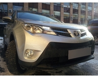 Сетка в бампер для автомобиля Тойота Rav 4 (Стандарт) 2013- black низ. ZR.TOY.RAV.13.STAN.bot.b