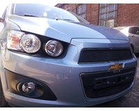 Решетка радиатора на автомобиль Chevrolet Aveo 2012- black верх. ZR.CH.AV.12.top.b