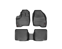 44359-1-4 Weathertech передние и задние коврики салона полиуретановые, комплект 4 шт., цвет черный. Для автомобиля Ford Explorer 2й ряд с консолью 2011- 2014