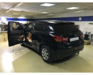 Установили ПТФ и камеру заднего вида, оборудование клиента. Mitsubishi ASX 2014 г.в.