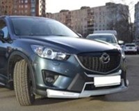 Комплект накладок на передний и задний бампер (с подсветкой) для Mazda CX-5 (2012-)