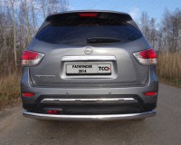 Защита Nissan Pathfinder 2014 ТСС NISPAT14-18 задняя (овальная) 75х42 мм