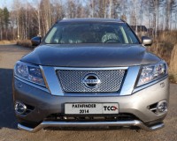 Защита переднего бампера (кенгурин)  60,3 мм Nissan Pathfinder 2014 ТСС NISPAT14-05