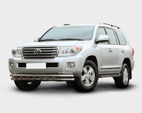 Зашита переднего бампера "Труба двойная" D60/60 TOYOTA Land Cruiser LC200, нержавеющая сталь NL20451458