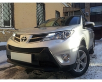 Защита радиатора на автомобиль Тойота РАВ4 (Комфорт,Элеганс,Престиж) 2013- black низ. ZR.TOY.RAV.13.COM.bot.b