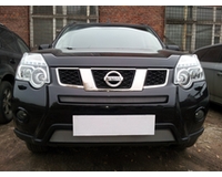Защита радиатора на автомобиль Ниссан X-Trail 2011-2014 chrome верх. ZR.NIS.X-TR.11.top.c