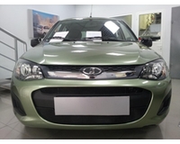 Защита радиатора на автомобиль Lada Kalina 2 (2 шт) black. ZR.LAD.KAL2.b