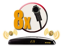 BS-2661 ParkMaster PLUS Система контроля «слепых» зон 4датчика  BS06 + парковочный радар 4 датчика BS06  