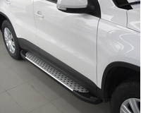 Пороги алюминиевые для автомобиля Ford Ranger (2012-) 4 дв. Can Otomotiv (Sapphire) FORN.51.1971