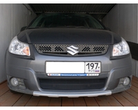 Сетка в бампер для автомобиля Suzuki SX4 sedan 2007-2010  black. ZR.SUZ.SX4.SD.07-11.b