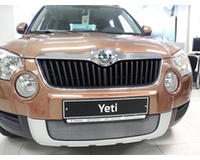 Решетка на радиатор для автомобиля Шкода Йети 2009-2013 chrome. ZR.SKO.YET.09-13.c