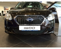 Защита радиатора на автомобиль Datsun ON-DO 2014- black. ZR.DAT.ON-DO.b