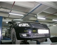 Установка защиты картера АвтоБРОНЯ сталь 2мм. Skoda Rapid