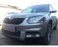 Защита радиатора для автомобиля Skoda Yeti Outdoor 2014- black нижняя. ZR.SKO.YET.OUT.14.bot.b