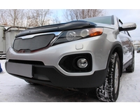 Решетка на радиатор на автомобиль KIA Соренто II 2009-2012 chrome низ. ZR.KIA.SOR.09-12.bot.c