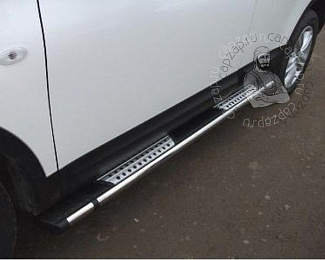Пороги алюминиевые для автомобиля Volkswagen Touareg (2010-) Can Otomotiv (Emerald) VWTU.77.4518