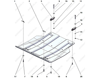 Защита картера из композитного материала CARBON Kia Spectra