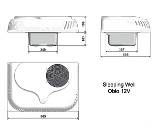 SW012T01 Автономный электрический кондиционер Sleeping Well (OBLO)  12V для большегрузных автомобилей, автобусов и спецтехники
