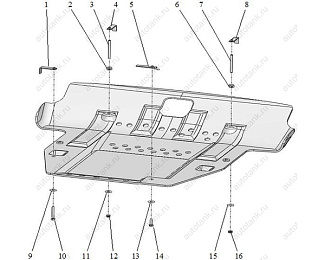 Защита картера из композитного материала CARBON Hyundai ix55